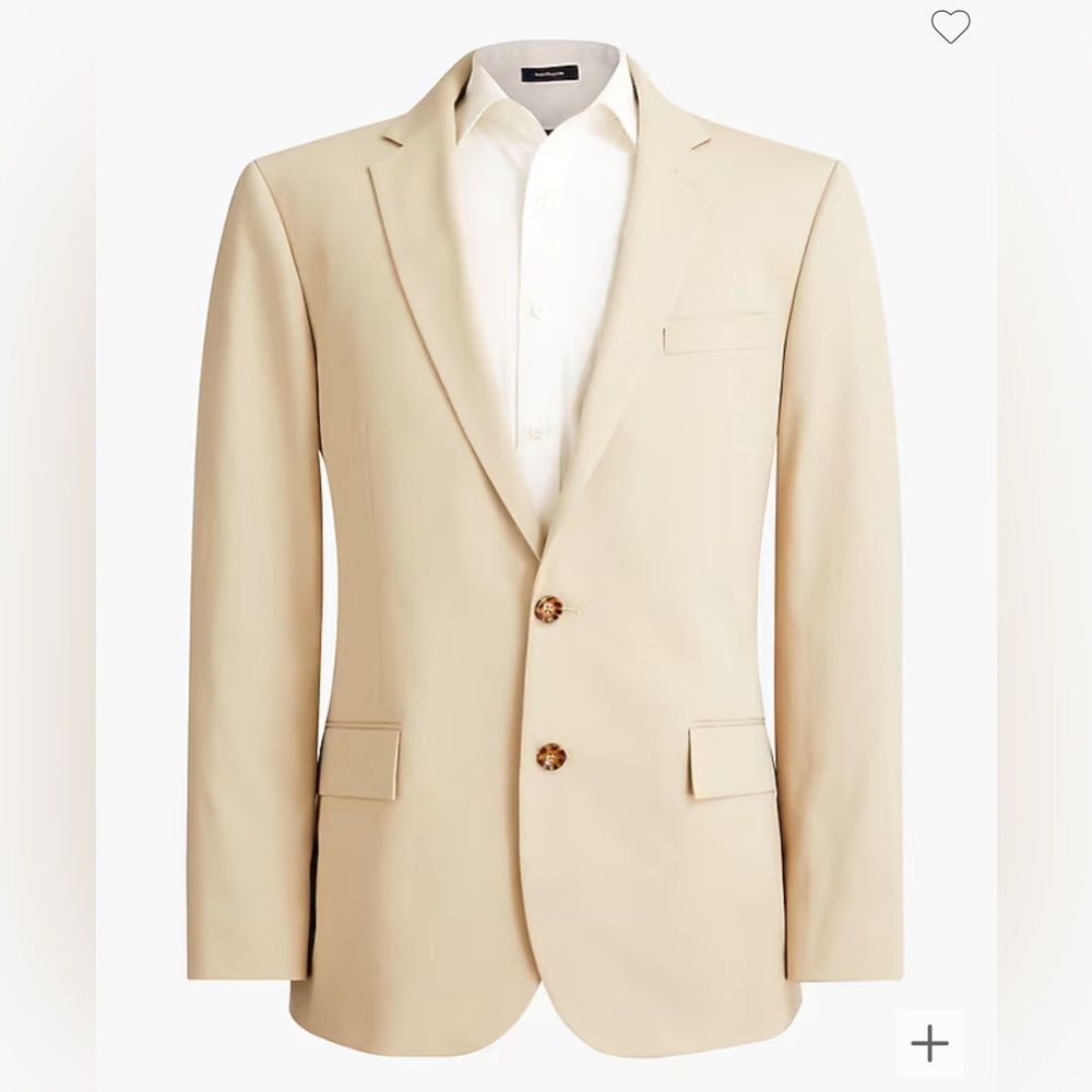 J. Crew Factory Slim-fit Thompson chino suit jacket • size 42L •sandy dune •NWOT